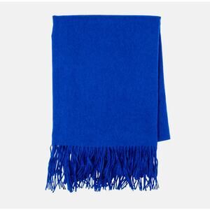 Hudson Grace Navy Blue Cobalt Cashmere Throw Blanket